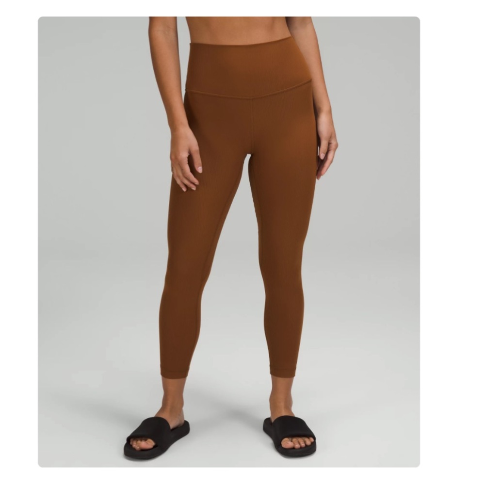 lululemon Align Ribbed High-Rise Pant 25" roasted brown size 0